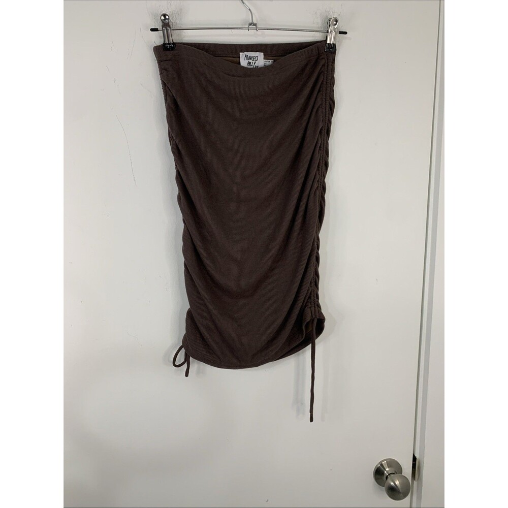 Princess Polly Womens Sz‎ 6 Hannah Ruched Skirt Bodycon Brown